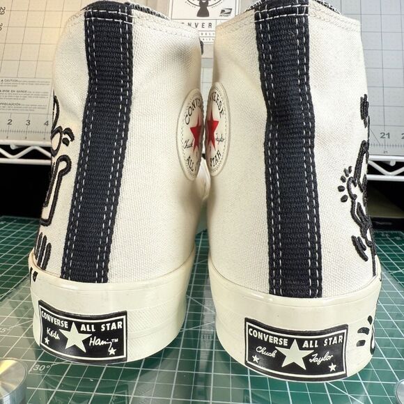 KEITH HARING EGRET®  |  CONVERSE™  |  ALL STAR 70 HI  |  M-10  W-12  |  NEW  | - Picture 9 of 16
